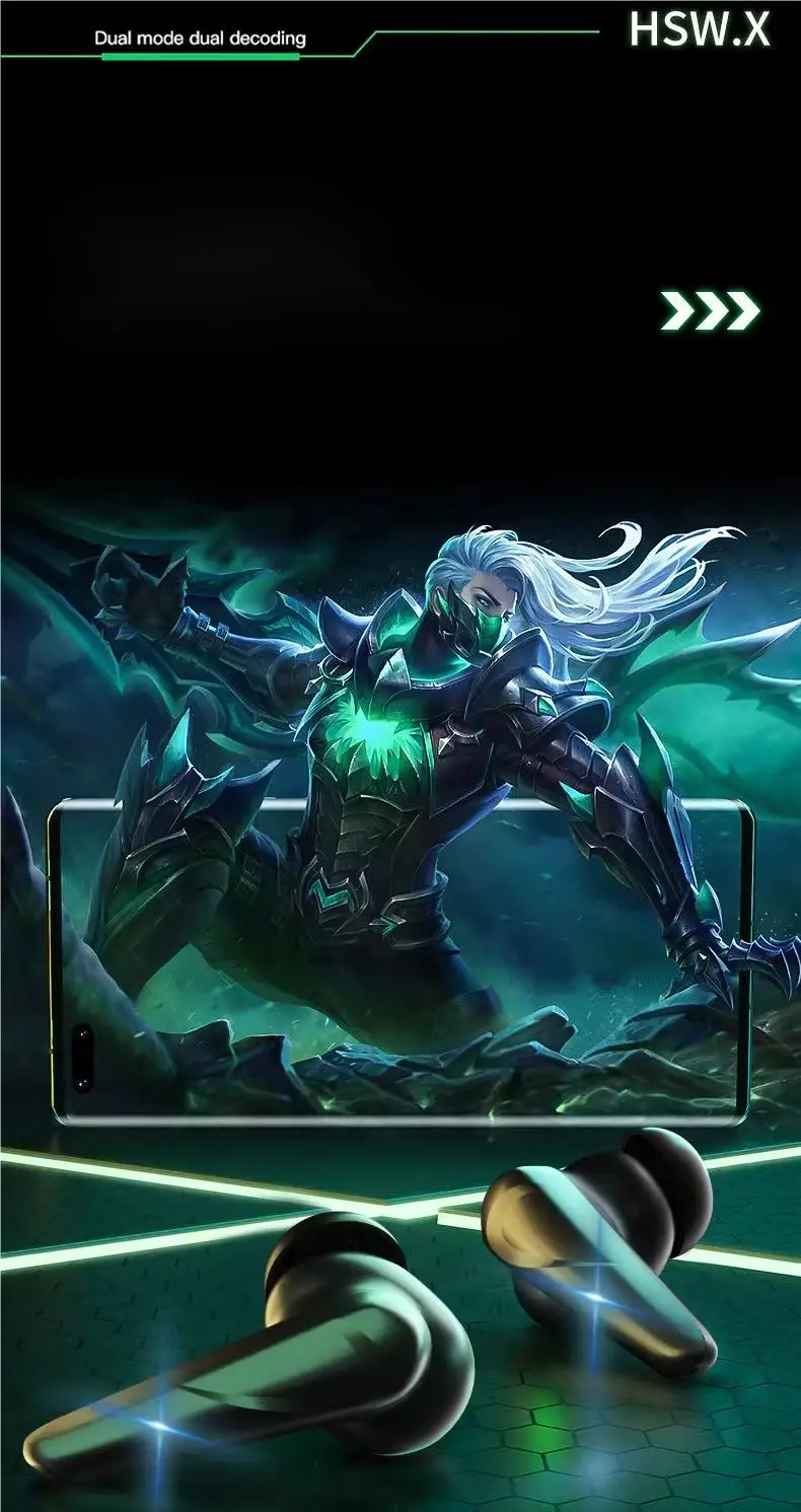 X15 Pro TWS  Earbuds Low-latency Gaming Headset True Stereo Sound Wireless BT Earphone With Mic For Mobilephone