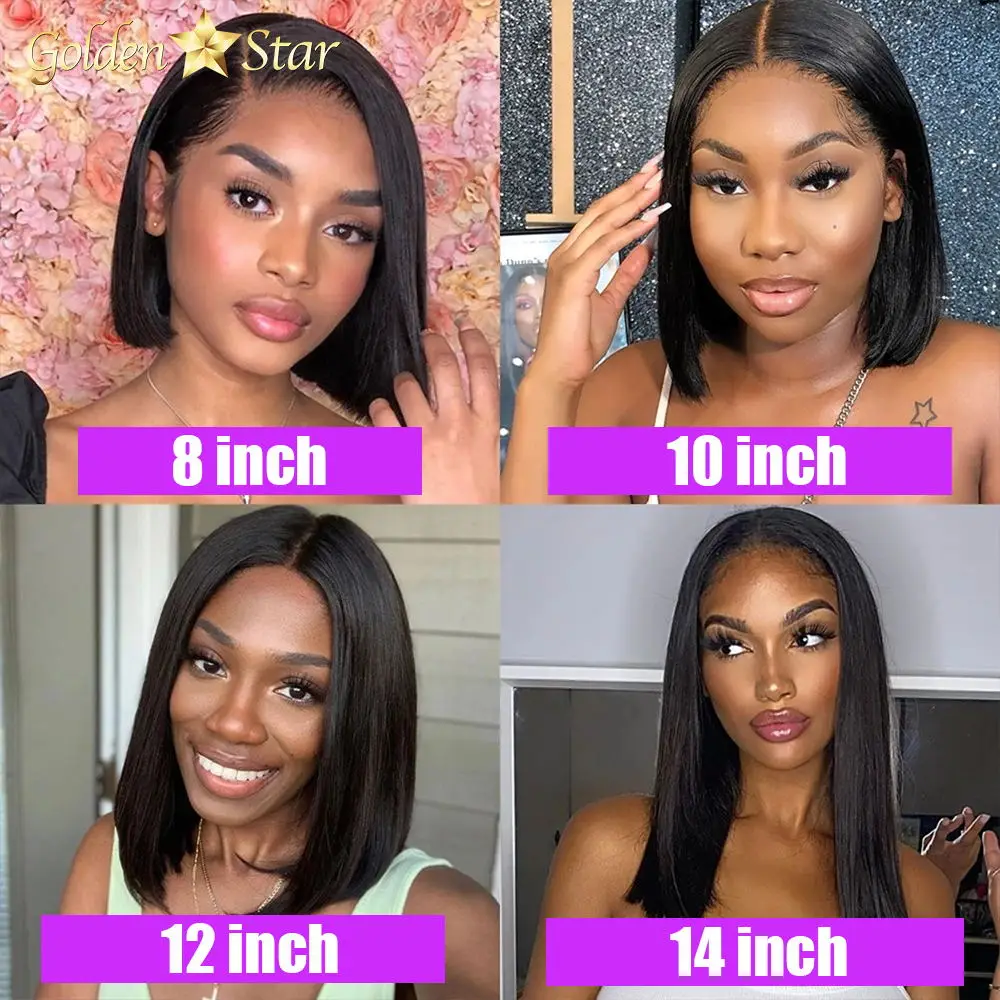 Cheap Bob Transparent Hd Lace Human Hair Wig,8-14inch Mink Brazilian Hair Short Wig,4x4 Closure Short Bob Wigs For Black Women