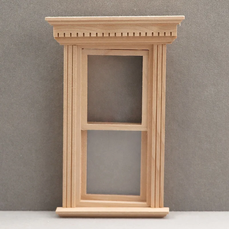 1:12 Miniature Wooden Fairy Door Unpaint for DIY Scene Doll Home Furniture Craft