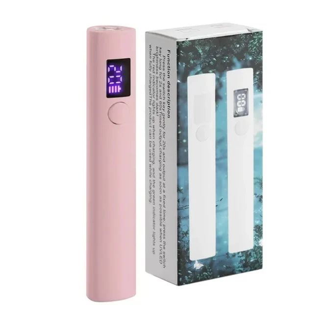 Mini UV Nail Lamp Dryer Machine Portable USB Rechargeable LED Nail Quick Drying Light Handheld Manicure Lamp For Gel
