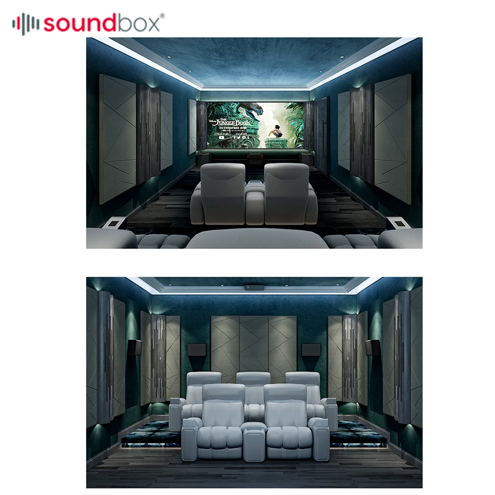 Modern fiberglass wall panels sound absorbing panel for home theater decorative easy install acoustic panels