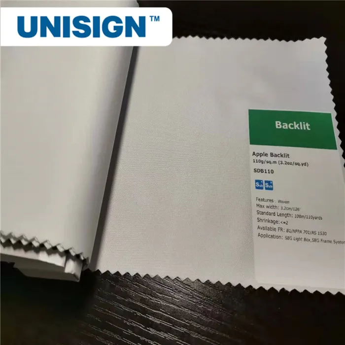 Popular double layer advertising light box textile super soft and no light leakage for transfer sublimation