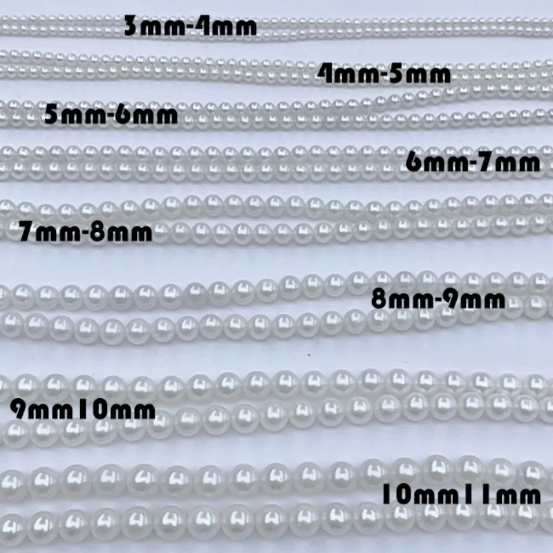 4mm to 10mm Zhuji Real Baroque Pearl Loose Beads Natural Freshwater Round Pearl Threaded for DIY Bracelet Necklace Making