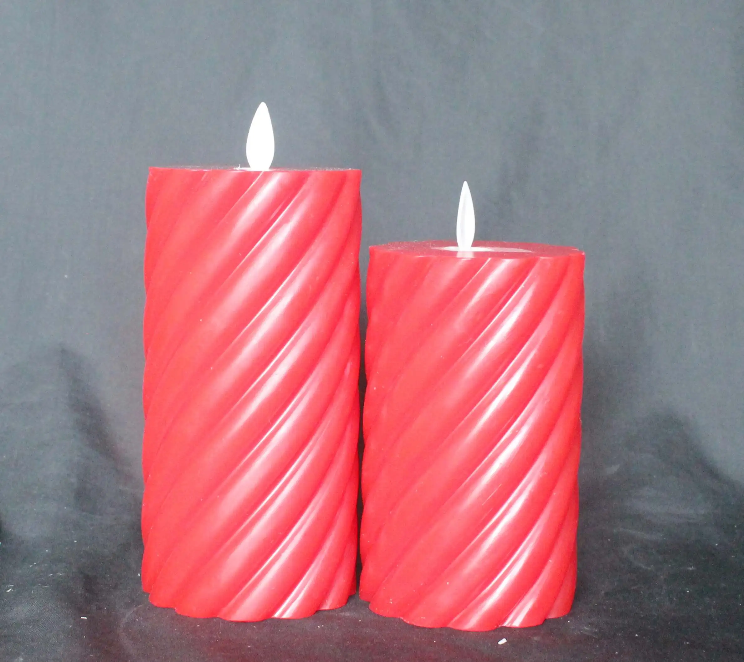 Custom White Beige Color Home Festival Christmas Halloween Decoration Flameless Plastic Electric Lights Pillar LED Candle