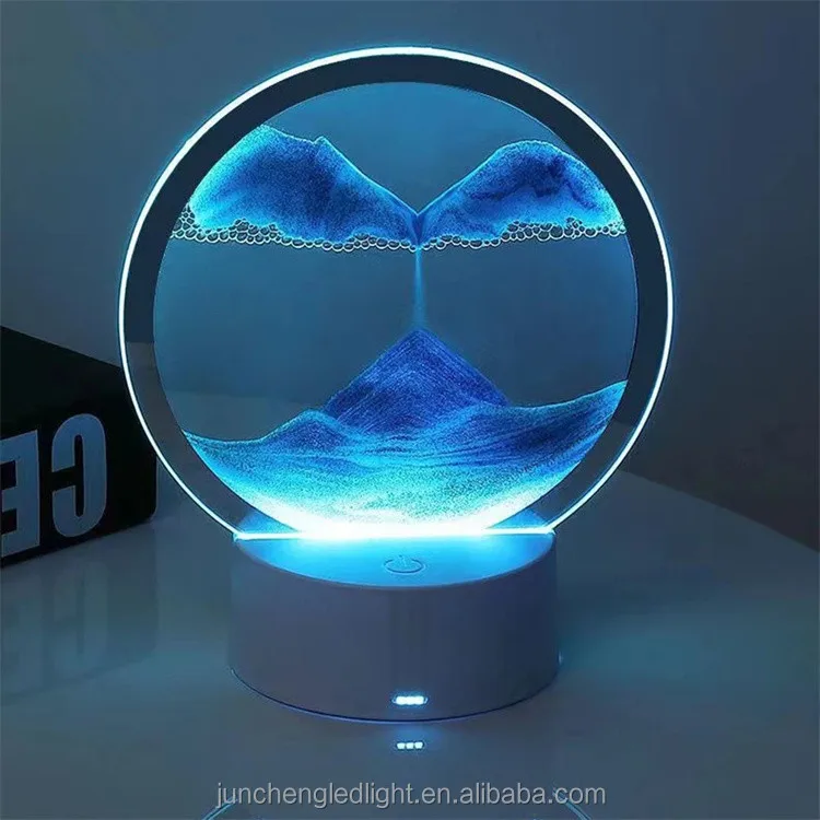 Luce de navidade Art Quicksand Painting Sandscape Led Night Light