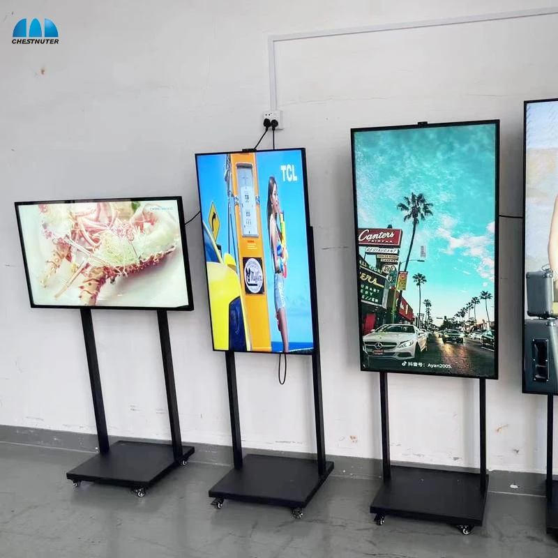 32 Inch 1000nits High Brightness Hanging Shop Advertising Display Window Facing Monitor LCD Digital Signage And Displays