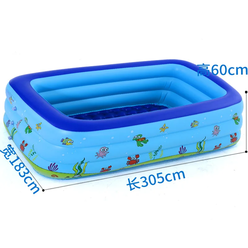 Large Garden Spa 3 Ring Padding Plastic Baby Swimming Pools Kids Adult Above Ground Inflatable Swimming Pool For Outdoor Home