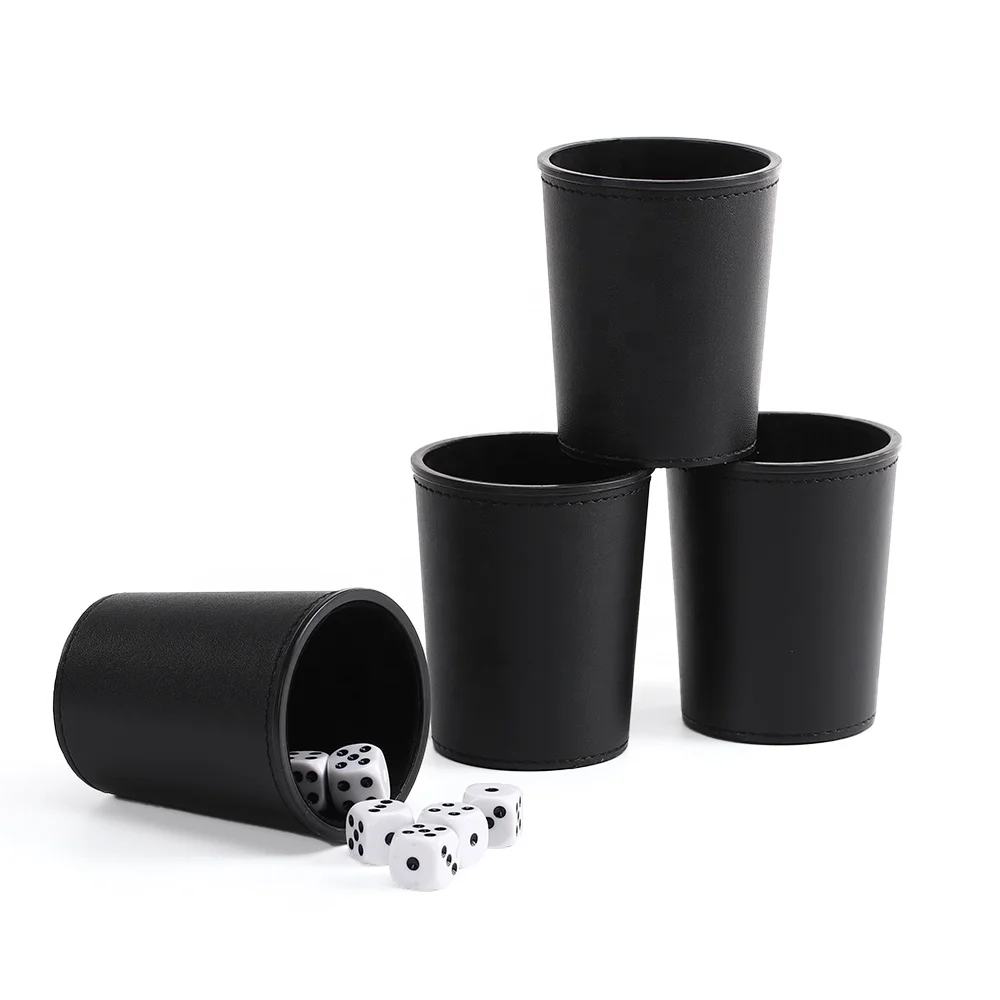 Customized High Quality Dice Cups For Gambling Games Personalized Round Game Dice Shaker  Cup Set
