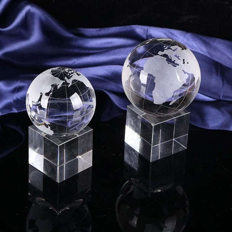  MH-Q0013 personalized 3d laser engraved crystal glass globe