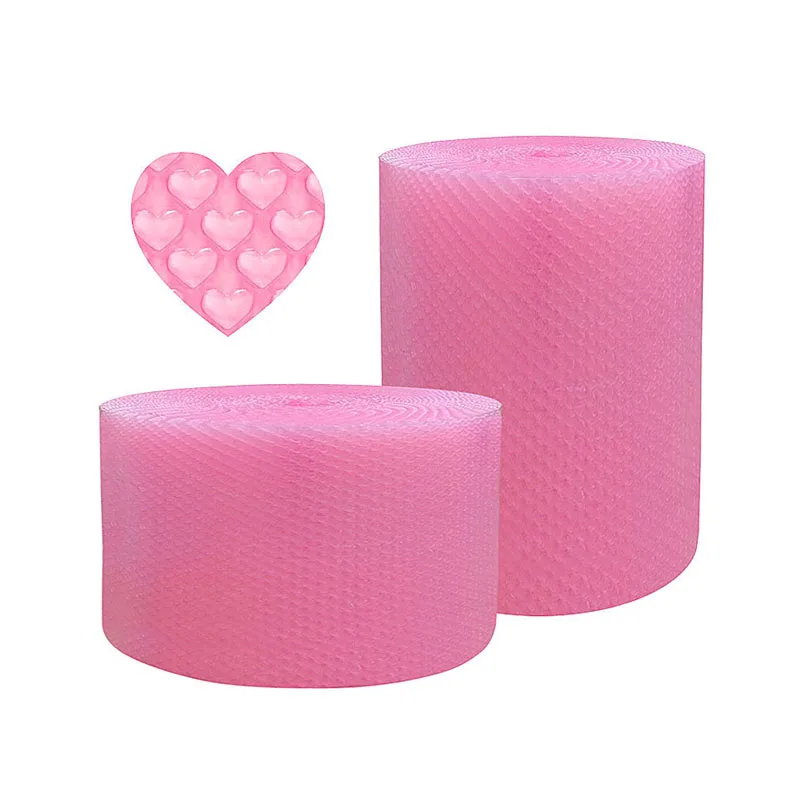 
Waterproof bubble cushion roll heart shape, pink bubble cushion packaging heart shaped 