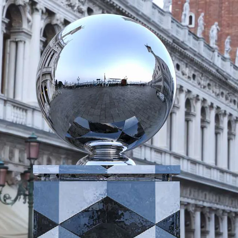 Home Decor Stainless Steel Sculpture Sphere Hollow Railing Ball Decoration Stainless Steel Ball