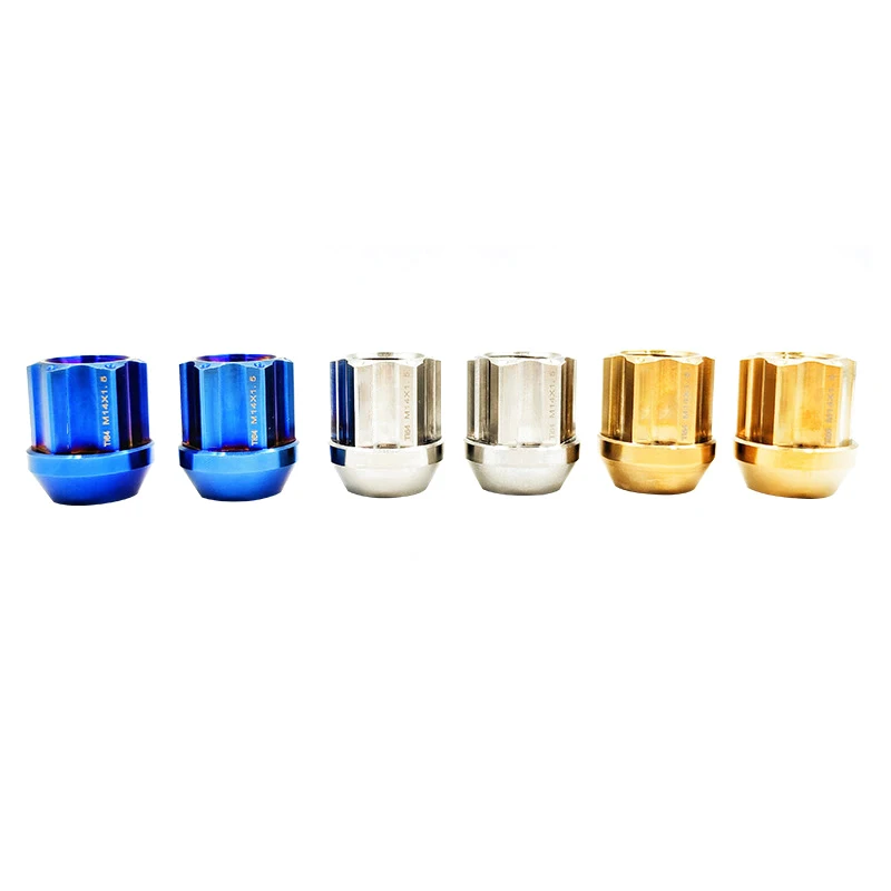 TC4 Racing Wheel Nuts M14 x 1.5 M14*1.25 MM Blue Gold JDM Titanium Lug Nuts