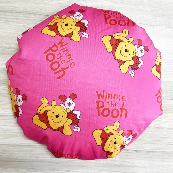 HX2107 Sample Free Double Layer Satin Silk Hair Bady Sleeping Cap Pink Inner Designer Anime Mouse Cartoon Characters Kids Bonnet
