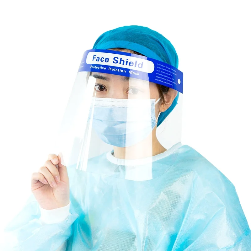 Wholesale Disposable Protection Eye Protection Adjustable Clear Anti-Fog Full Safety Face Shield Protection