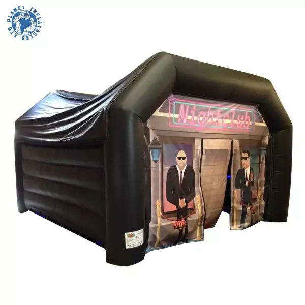 Outdoor PVC Commercial Black Led Disco Inflatable Night Club Pub Tent Party Inflatable Nightclub With Bar