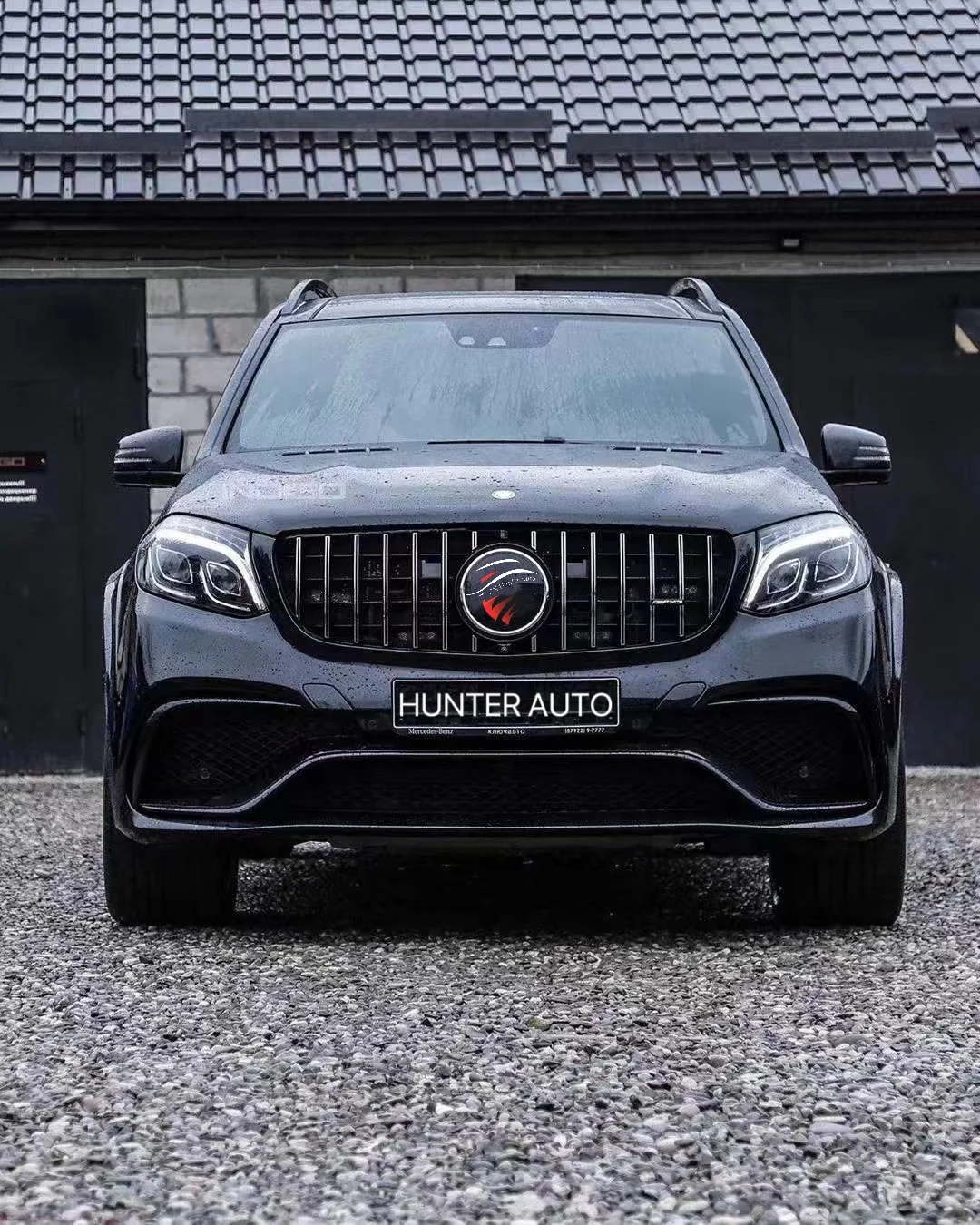 GLS63 GT Body Kit For Mercedes Benz GLS X166 Upgrade GLS63 A mg GT Grill Front Bumper Rear Bumper Diffuser Exhaust Tips Car Part
