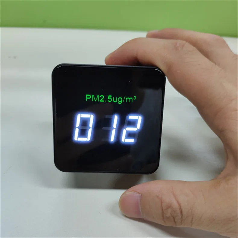 OEM Factory black fixed indoor air quality monitor digital lcd pm2.5 pm10 air/gas monitor/ fo detector Carbon Dioxide ppm CO2