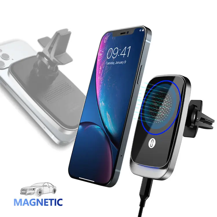 Новое магнитное беспроводное автомобильное зарядное устройство для iPhone 12 Pro Max Mini Mag безопасный держатель телефона с быстрой