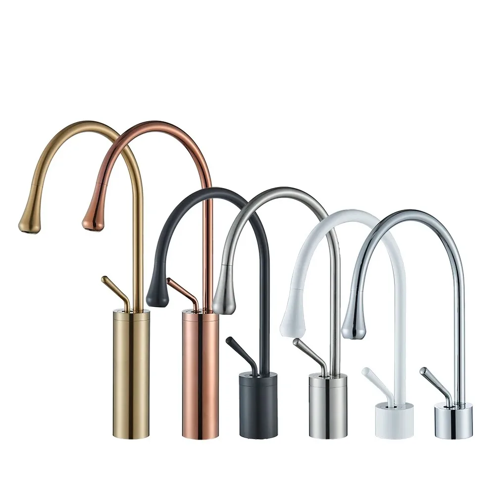 Modern Basin Faucet Bathroom Sink Faucets 360 Rotation Deck Mounted Bathroom Faucet Hot Cold Water Tap Crane For Kitchen Or Bath
