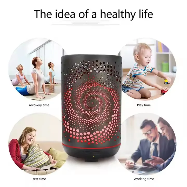 Metal Aroma Diffuser Black 300ML  Hollow Humidifier Tree/Skull/Deer/Butterfly/Owl/Fox/Fairy