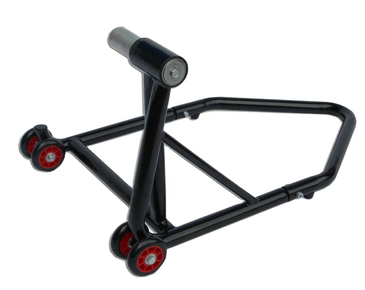 750LBS Motorcycle support stand Solid Motorcycle parking rack Paddock stand single swing arm