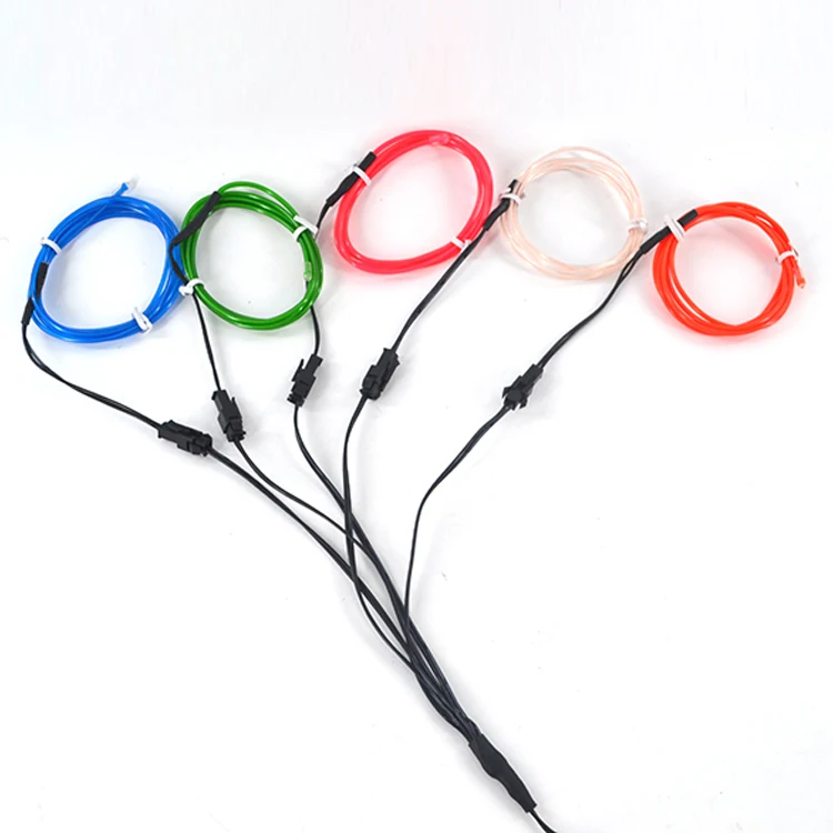 
Car Party Halloween EL Wire Neon Glowing Strobing Electroluminescent Light DIY Decoration Portable Neon EL Wire Light 