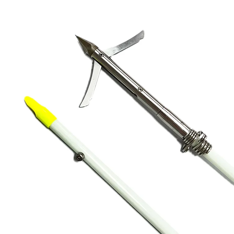 Fiberglass fishing hunting 8mm stainless steel head fishing arrow