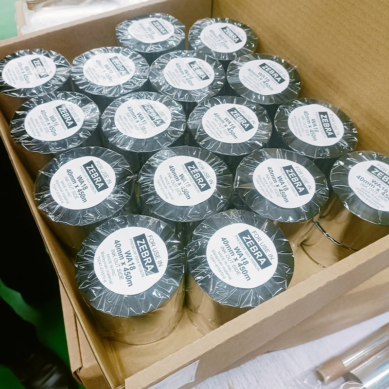 Printer 300 Mm 300M 55 X 300Meter 110X450 Thermal Transfer Wax Resin 55Mm Tto/Ttr Ribbon