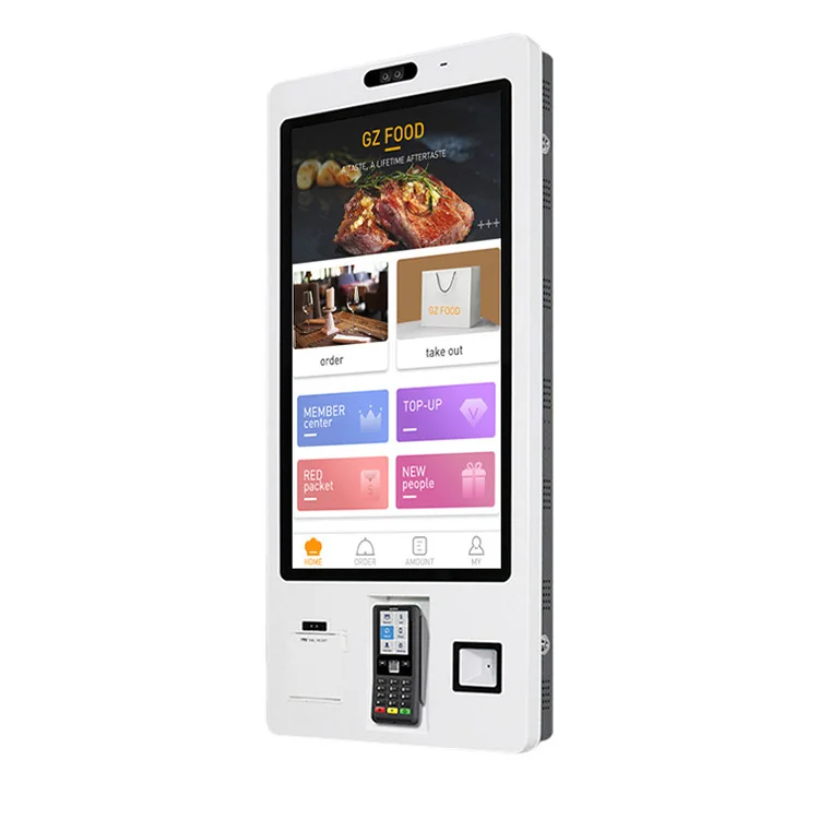 Customized POS system floor stand or wall mount food ordering kiosks self service payment kiosk restaurant
