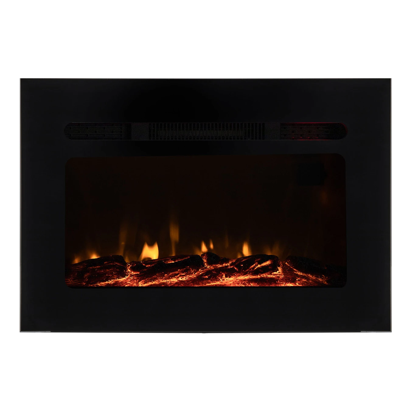 1500W Electric Fireplace for Household Use RV 30-Inch Electronic with Flame Color Settings Log & Crystal Hearth Options