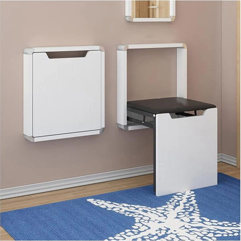 Space Saving Stool Slimline Bench Fold Up Phenolic Shower Seat Mounted Hidden Wall Folding Chair For Shoes Changing