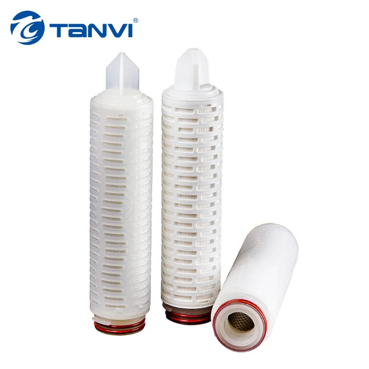 1/5/10 Micron 10/20/30/40 Inch PES Pleated Filter Cartridge for Water Purification