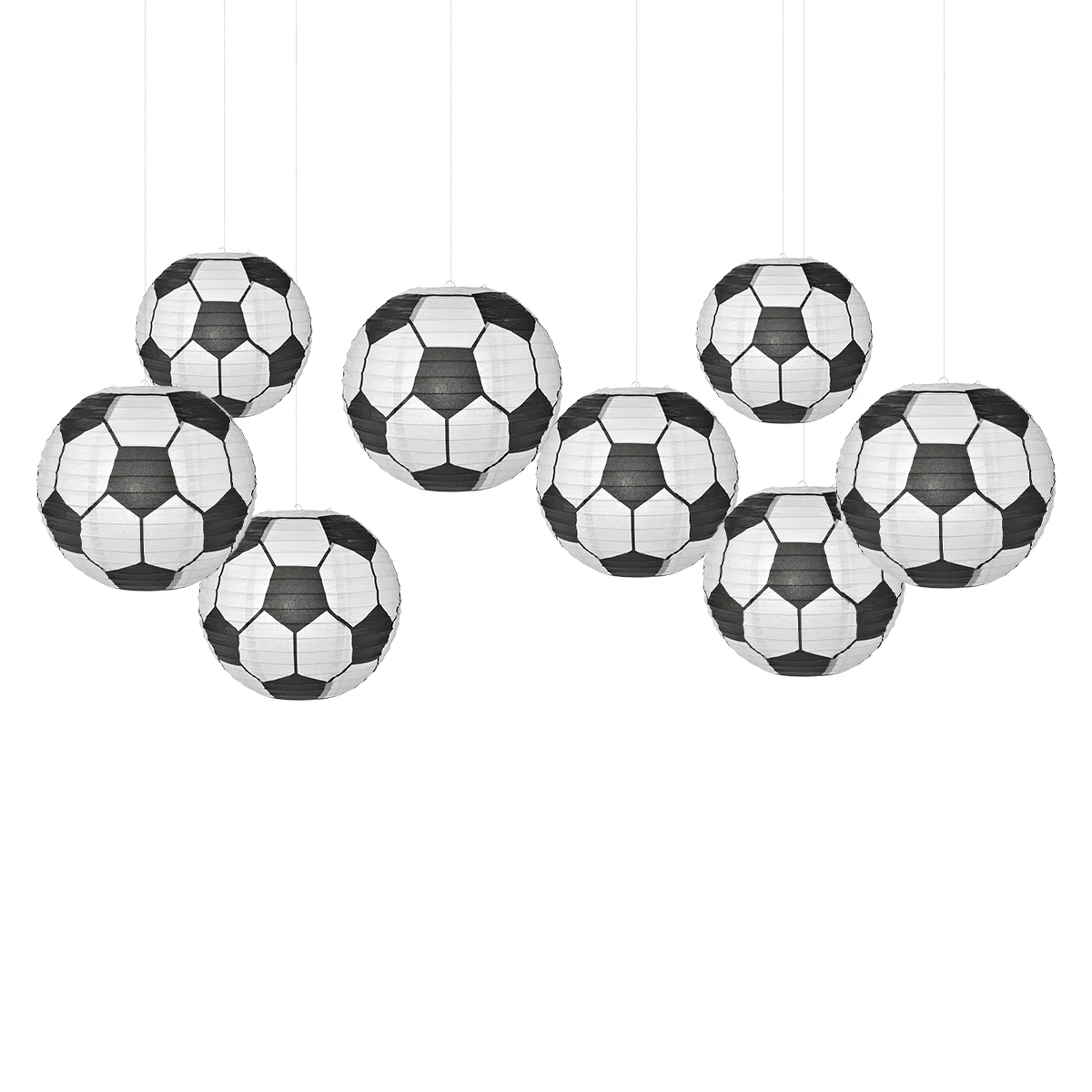 Soccer Ball Football Sports Paper Lantern For Home Bar World Cup Fan Game Day Birthday Party Favor Garland