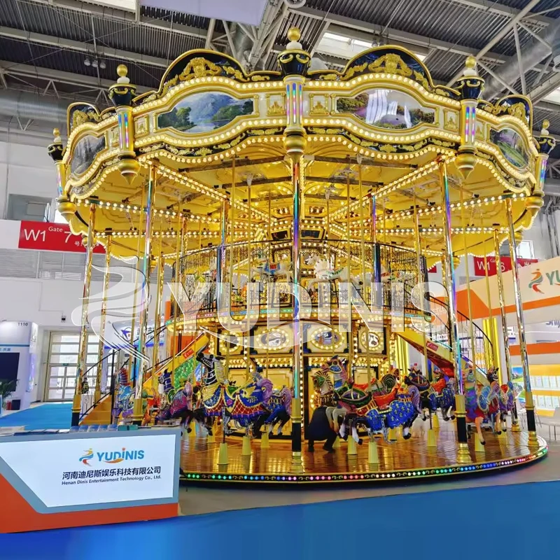 Kids and adult game funfair theme amusement park equipment carousel horse carousel rides for sale