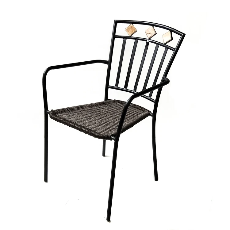 Modern design mosaic desk iron furniture outdoor mosaic table set made in China