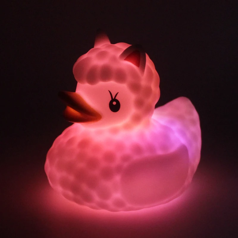 Light up duck baby bathroom cute flashing and floating alpaca bath toy