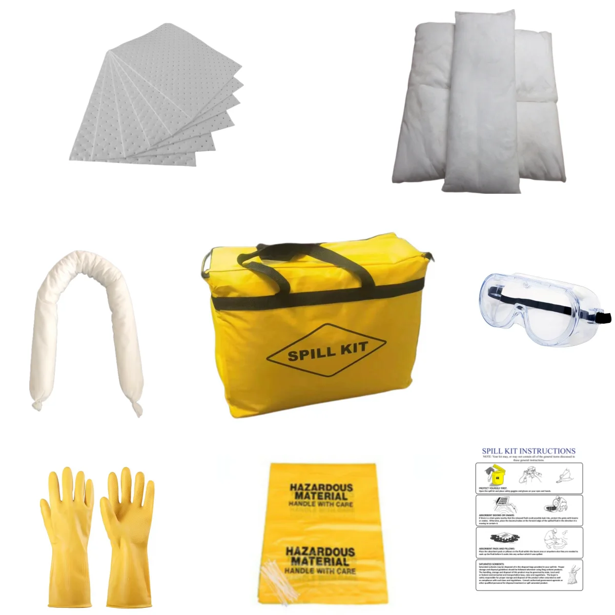 Professional Industrial Chemical Spill Kits 60L