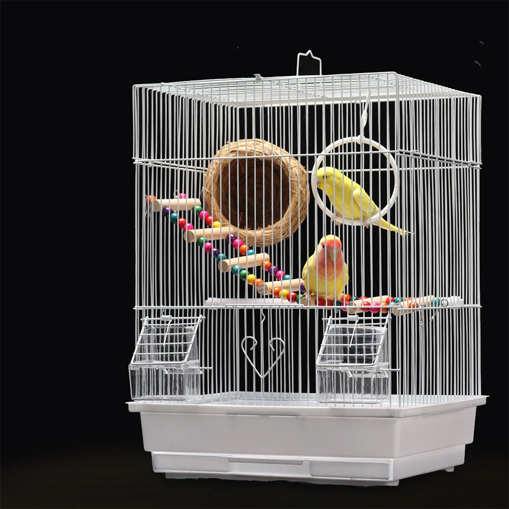 Customizable Luxury Metal Birdcage Parrot Canary Breeding Cage Portable Indoor Outdoor Birdcage