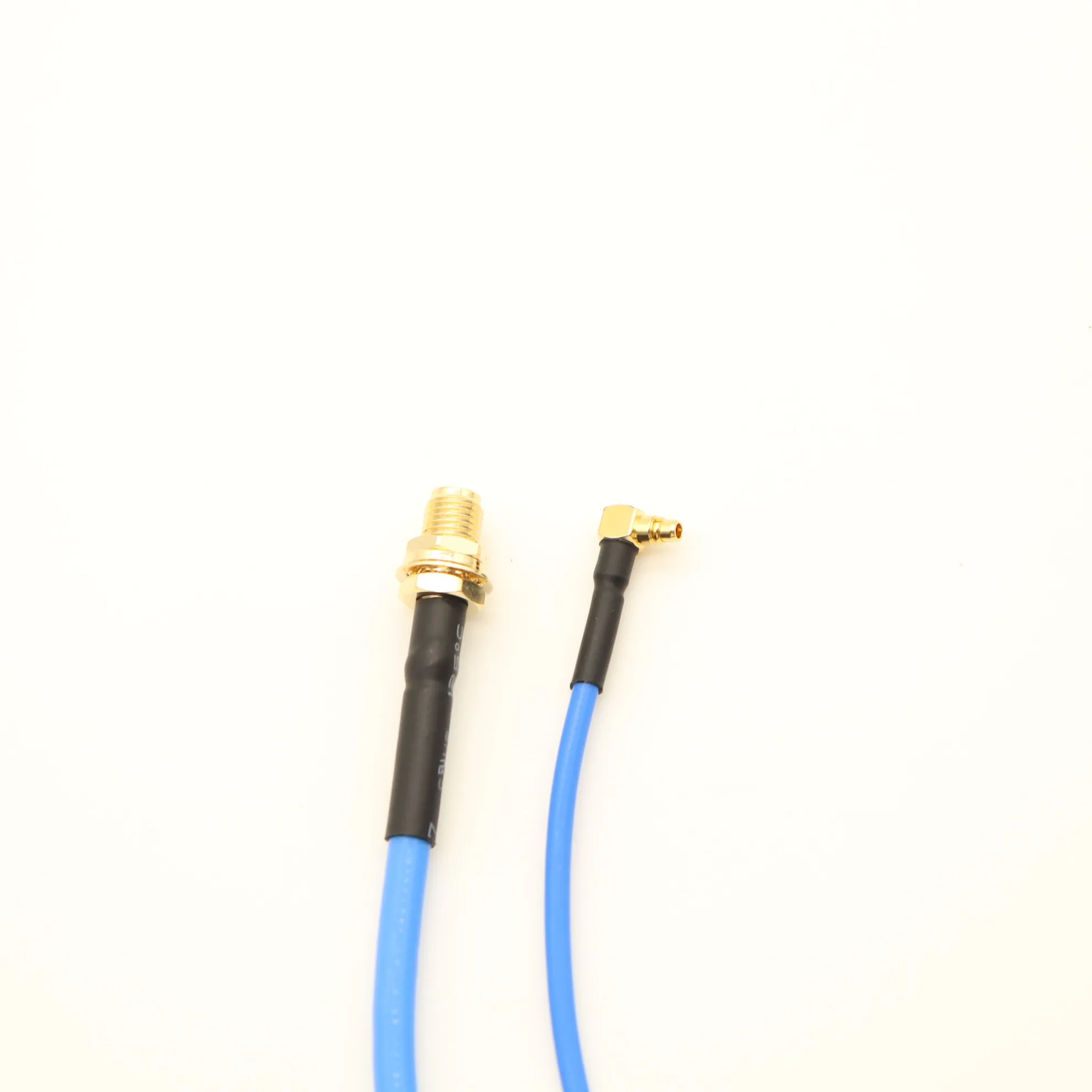 Blue 2.6mm 20cm type SMA Male MMCX Male right angle pigtail panel screw mount antenna extension Coaxial Cable rg402 RG405