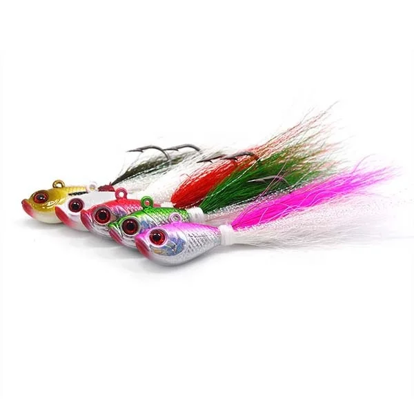 
1pcs 7g 14g 28g 42g salt fishing bucktails jig 