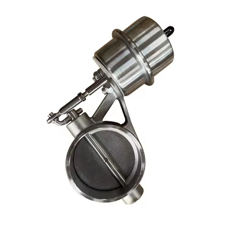 51mm Closed Stainless Steel Exhaust Control Valve Group Vacuum Actuator Cuts Off Negative Pressure Discharge