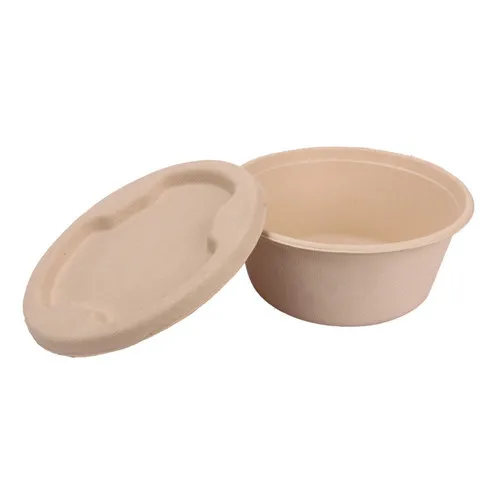 
 15% скидка, 100% биоразлагаемая Компостируемая сахарная тростника, столовая посуда, большая чаша с крышкой  