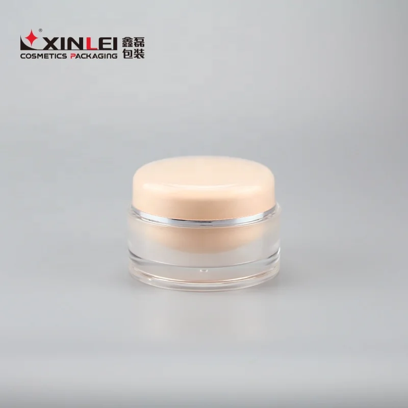 
Customized size logo and color light orange acrylic cosmetic sample jar 50ml 