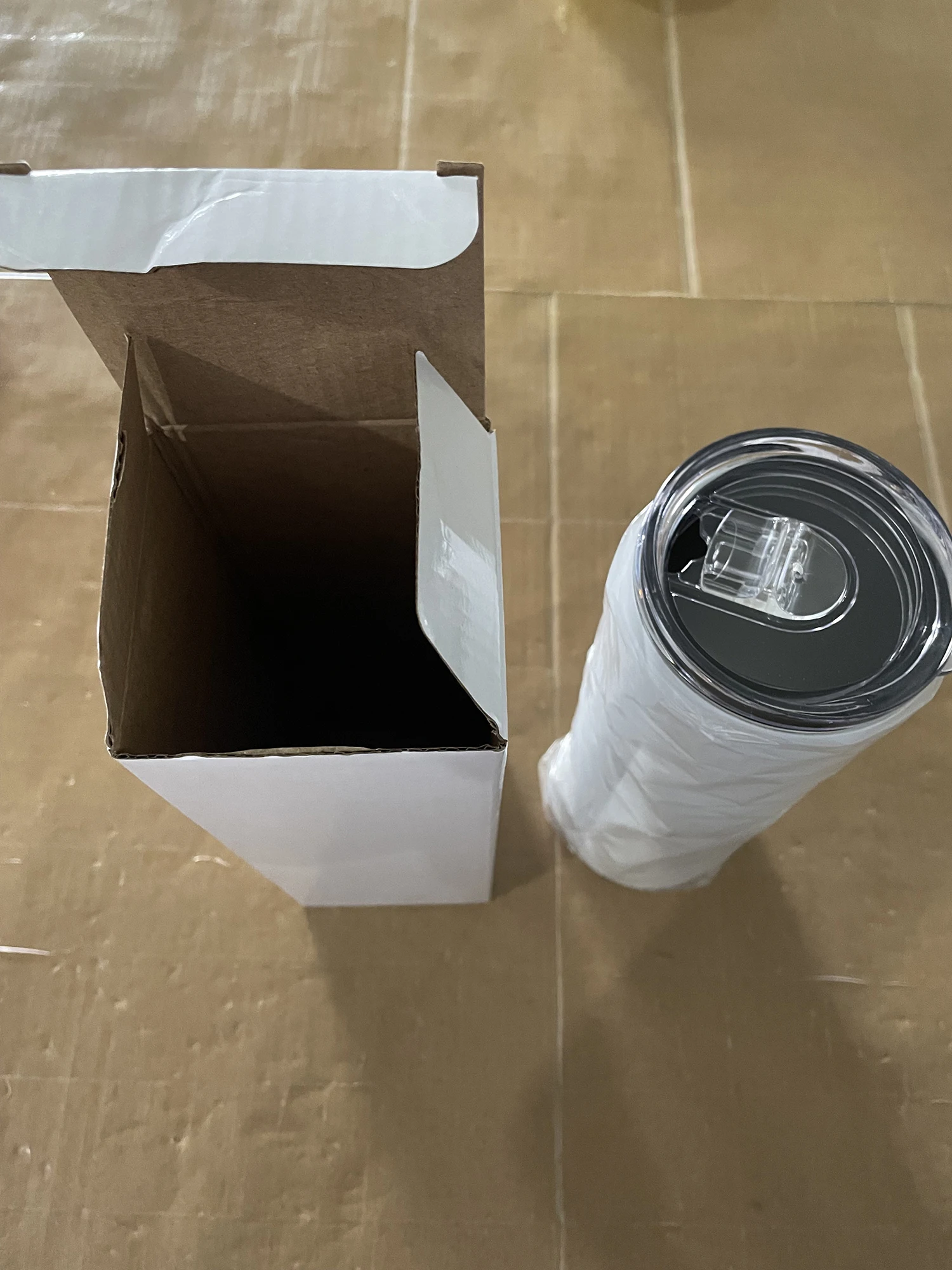 USA Warehouse Double Walled Water Insulated Coffee Cup Stainless Steel 20oz Ounce Skinny White Blank Sublimation Tumbler