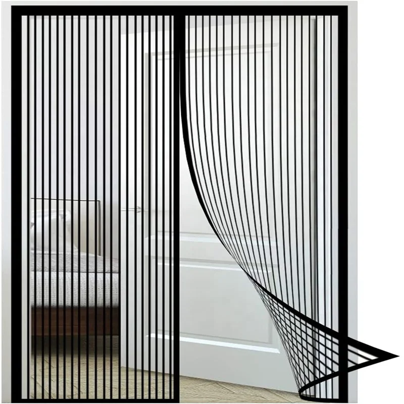 Magnetic Screen Door Super Quiet Mesh Mosquito Door Durable Anti-Tearing for Door Balcony