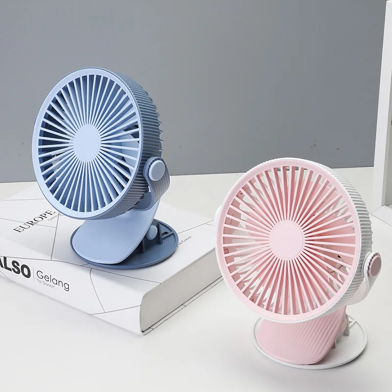 Factory Price Strong Wind 6 Inch Mini Clip Fan USB Rechargeable Portable Desk Fan