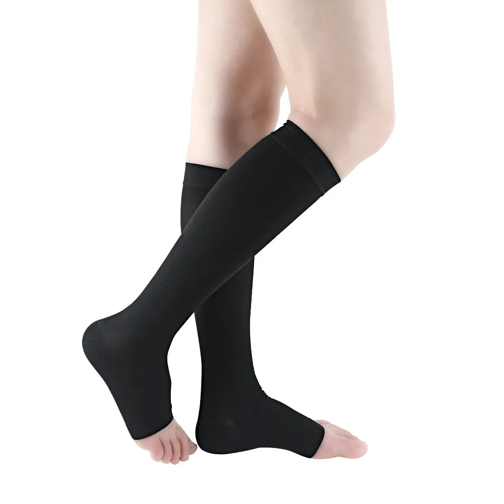 Anti-Varicose Anti-Slip Invisible Sweat Absorbing Elastic Plastic Leg Compression Socks