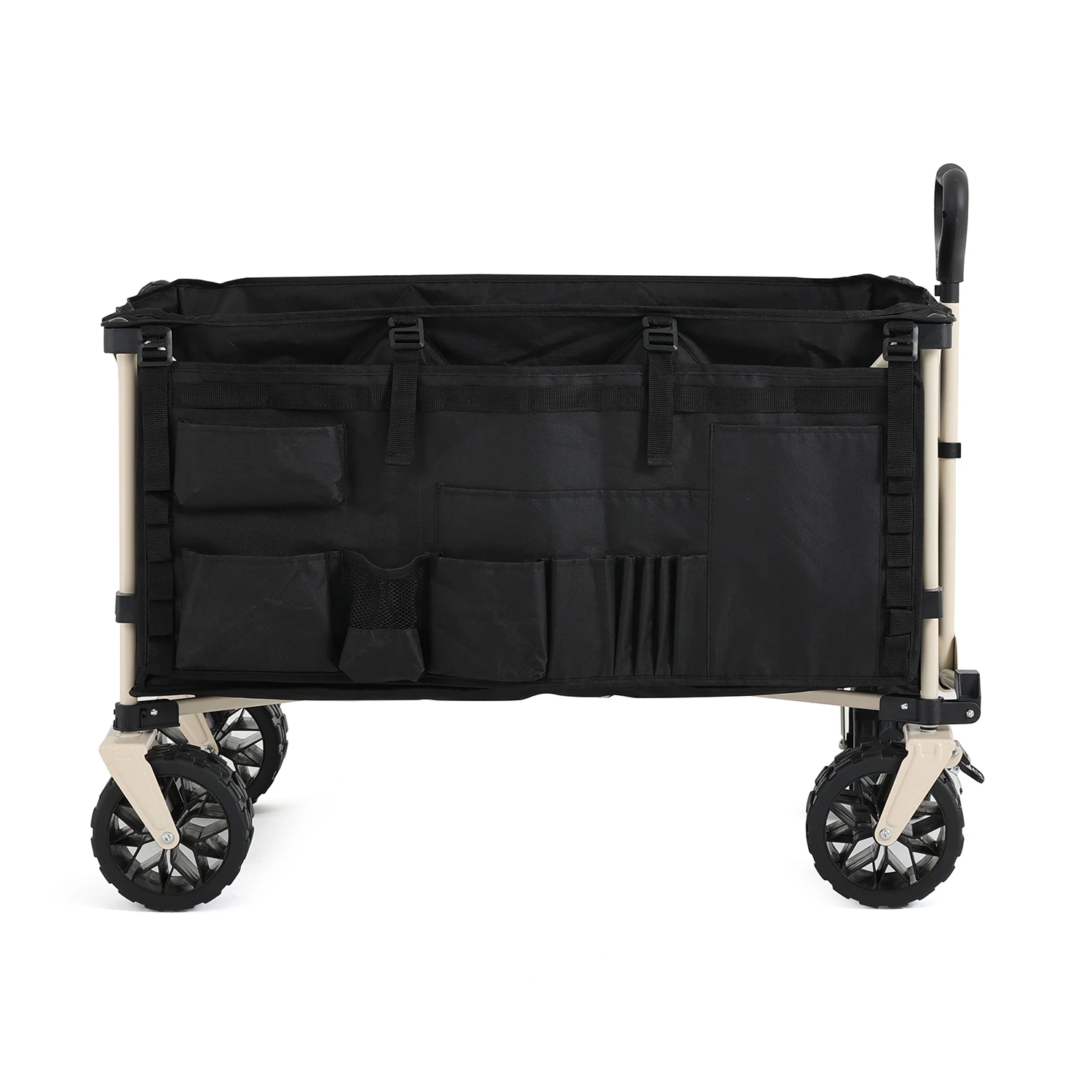 NPOT Wagon,heavy Duty Garden Cart Folding Wagon Storage Bag Fabric New Style Collapsible Folding 600D Oxford Shopping Cart Mesh