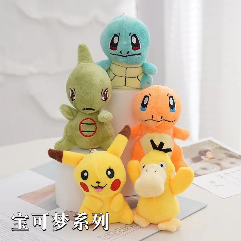 Оптовая Продажа с фабрики высокое качество 4-дюймовая плюшевая игрушка pokemoned pikachu кукла мягкие животные кулон