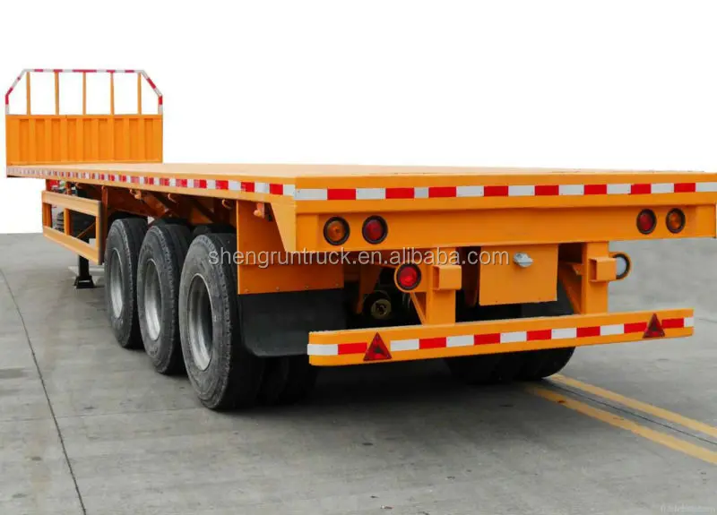 
3 axles flatbed trailer lowbed trailer semi box trailer manufacture 